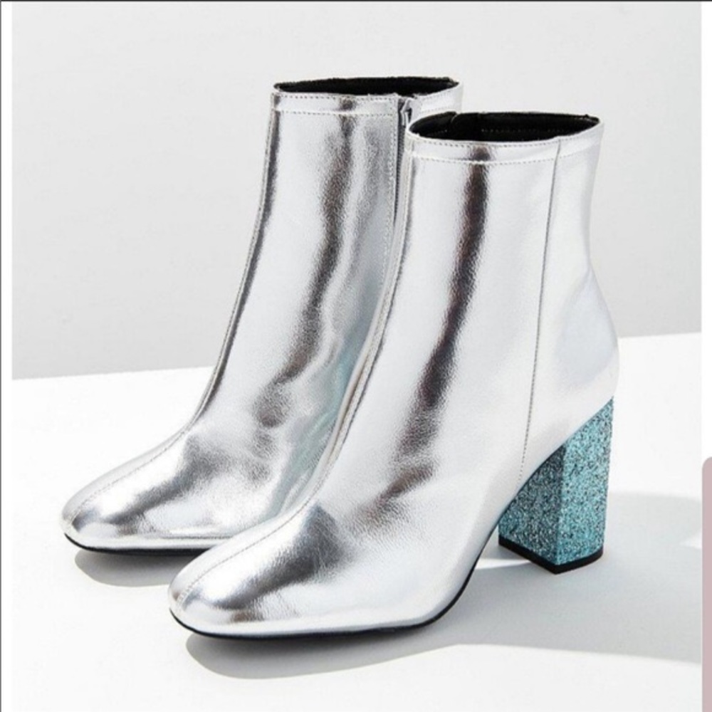 Urban Outfitters Silver Bootie